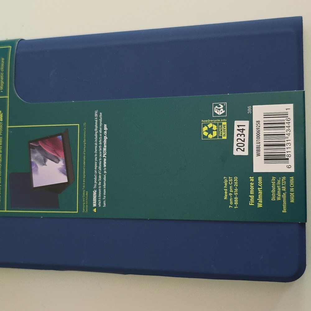 onn. Tablet Folio Case for Samsung Galaxy Tab A7 Lite 8.7" - Blue - Picture 4 of 9